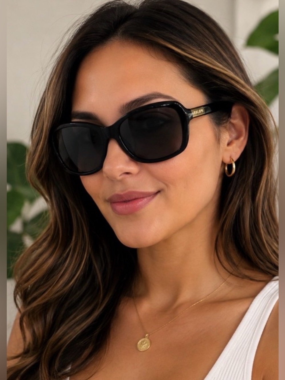 Ralph Lauren vintage oversized women’s sunglasses Italian made w/original case